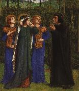 Dante Gabriel Rossetti The Meeting of Dante and Beatrice in Paradise oil painting reproduction